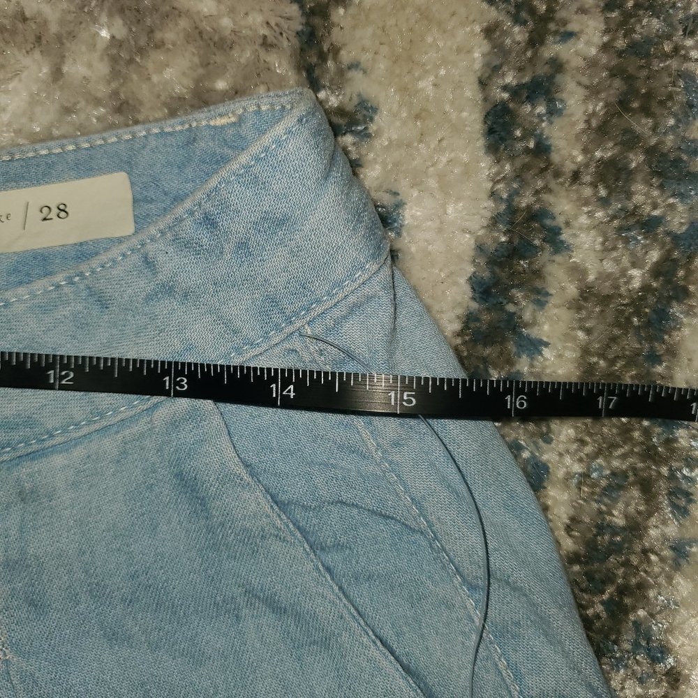 New Anthropologie Pilcro and the Letterpress Mina Chambray Culottes Size 28 - Picture 9 of 12